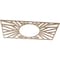 Ekena Millwork Hoover Wood Fretwork Pierced Ceiling Medallion, Red Oak, 30"W x 15"H x 11 1/8"ID x 1/4"T CMWP30X15X0250HORO - alternate 5